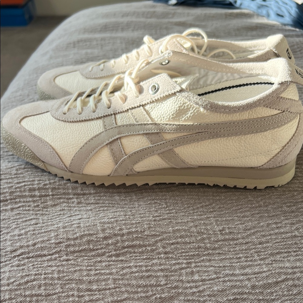 Onitsuka Tiger by Asics Cream and Beige Women's Athletic Sneakers - Picture 6 of 8